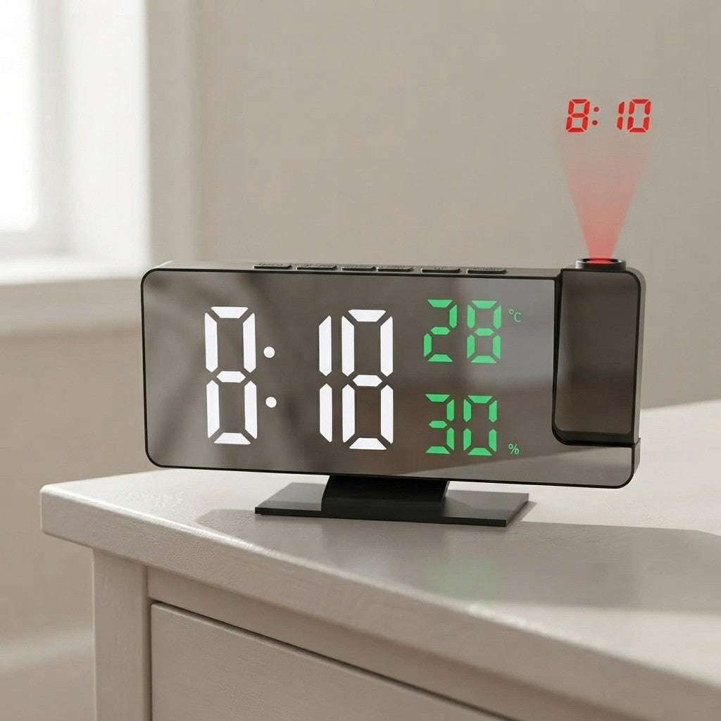 Reloj Despertador De Proyección 180°